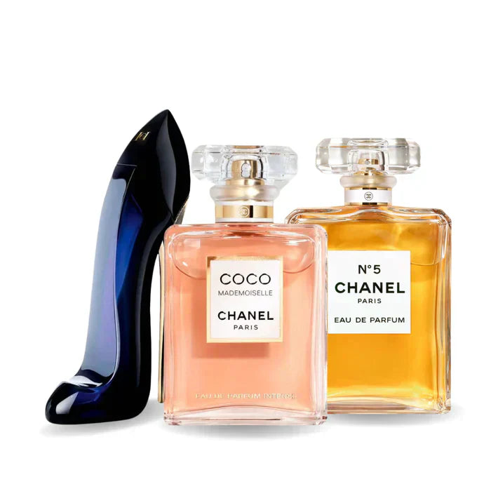Kit Natal - 3 Perfumes GOOD GIRL, COCO MADEMOISELLE e Chanel Nº5 100ml