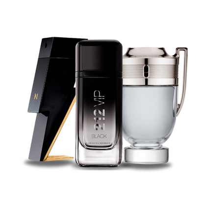 Kit Natal - 3 Perfumes BAD BOY, 212 VIP BLACK e Paco Rabanne INVICTUS (Eau de Parfum)