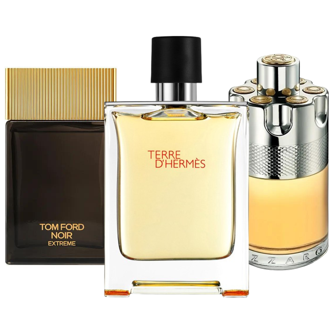 Kit Natal - 3 Perfumes Terre de’Herme, Azzaro Wanted,yTom Ford Noir Extreme 100ml
