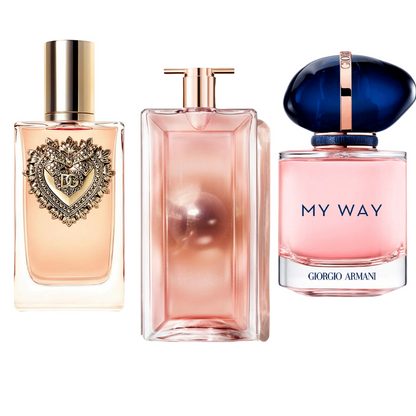 Kit Natal - 3 Perfumes Dolce & Gabanna Devotion, My Way Giorgi Armani, e Lancôme Idôle 100ml