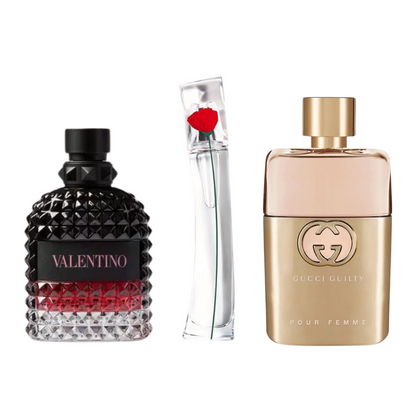 Kit Natal - 3 Perfumes Gucci Guilt, Valentini Intense, e Flower Kenzo 100ml